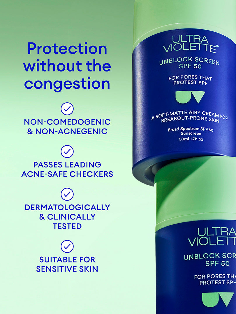 Unblock Screen SPF 50 Breakout-Friendly SKINSCREEN 50ml