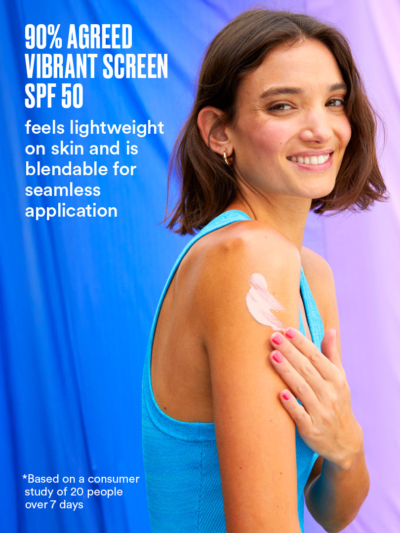 Vibrant Screen SPF 50 Sweat-safe Face and Body SKINSCREEN