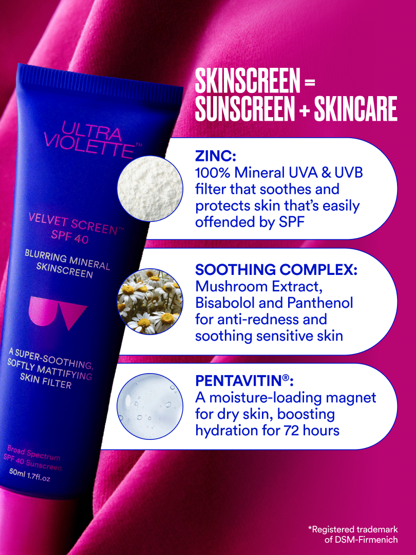 SPF 40 Velvet Screen Blurring Mineral SKINSCREEN 50ml